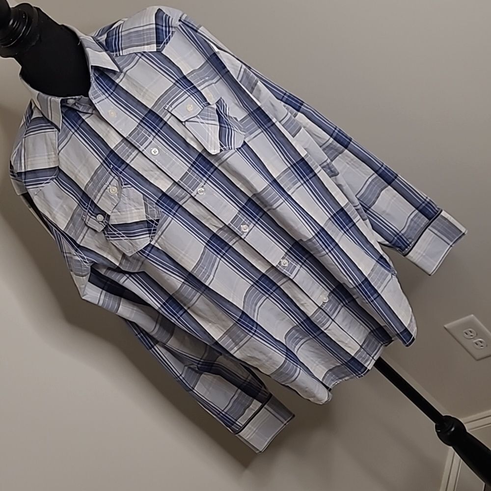 American Rag sz L 100% cotton button front shirt NWOT
